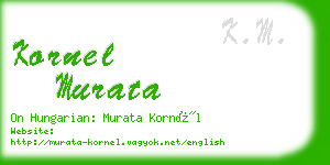 kornel murata business card